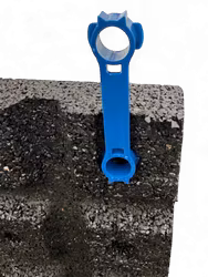 Anslutnings koppling till gummi matta 100x100x4cm