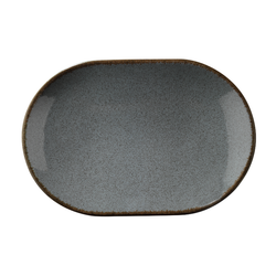 Blocho Pearl Colorx Tallrik halvdjup oval 28cm gråblå, 6 st/frp