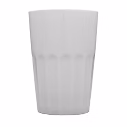 Blocho Hel Mugg utan öra räfflad vit 38cl, 36 st/frp