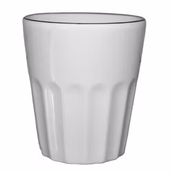 Blocho Hel Mugg utan öra räfflad med svart rand 25cl, 36 st/frp