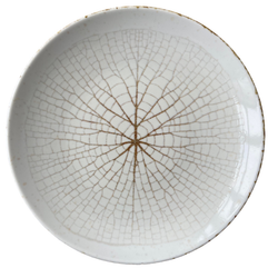 Blocho Hotel Tallrik flat rund 23 cm med dekor av löv 3, 12 st/frp