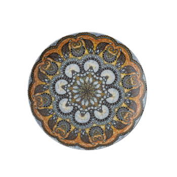 Tallrik flat rund Mandala B 20cm, 4 st/frp FRANKHUGO
