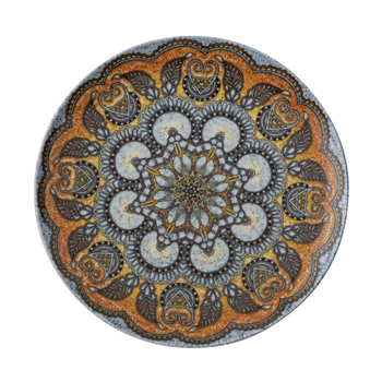 Tallrik flat rund Mandala B 27,5cm, 4 st/frp FRANKHUGO