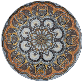 Tallrik flat rund Mandala B 32cm, 4 st/frp FRANKHUGO