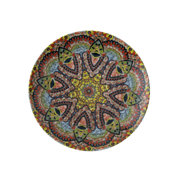 Tallrik flat rund Mandala C 20cm, 4 st/frp FRANKHUGO