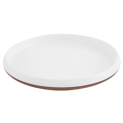 Tallrik 24 cm H 3 cm Melamin Gourmet White Two-Tone, 1st/frp FRANKHUGO