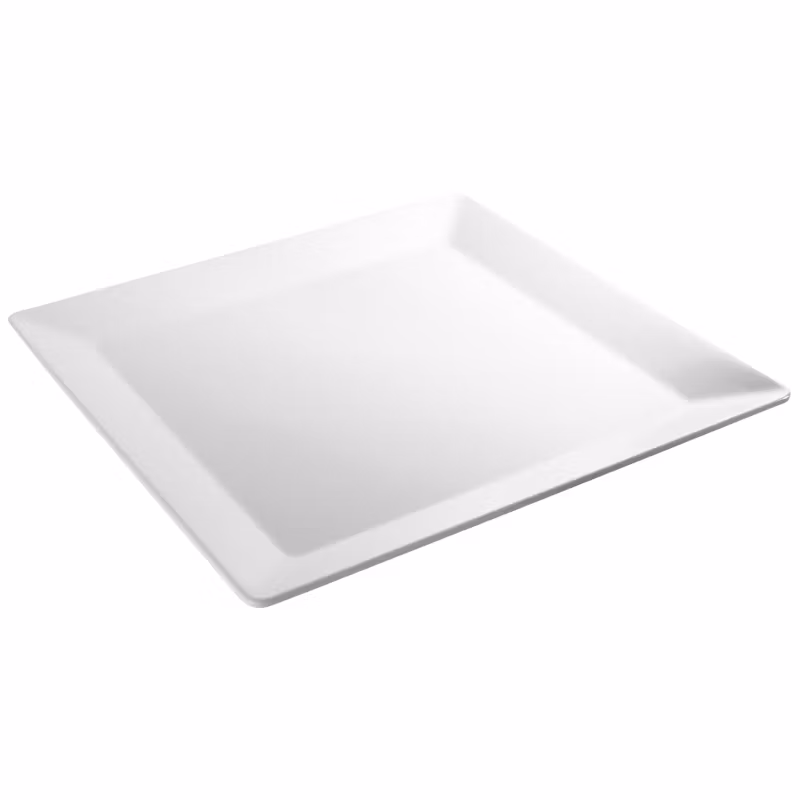 Fat kvadratiskt 51x51 cm White Melamin, 1st/frp FRANKHUGO