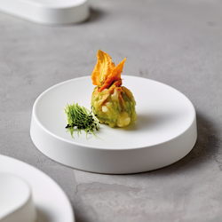 Tallrik 28 cm H 3 cm Melamin Gourmet White, 1st/frp FRANKHUGO