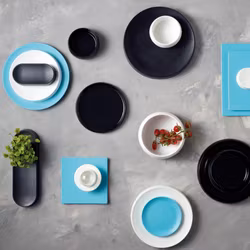 Tallrik oval 40x10 H 3 cm Melamin Gourmet Black, 1st/frp FRANKHUGO