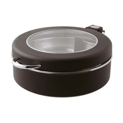 Chafing Dish induktion D 36cm svart med glaslock, 1st/frp FRANKHUGO