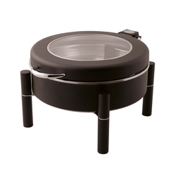 Chafing Dish induktion D 36cm svart med glaslock, 1st/frp FRANKHUGO