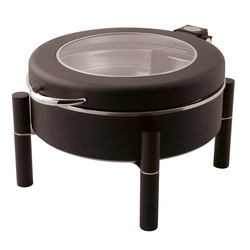 Chafing Dish induktion D 40cm svart med glaslock, 1st/frp FRANKHUGO