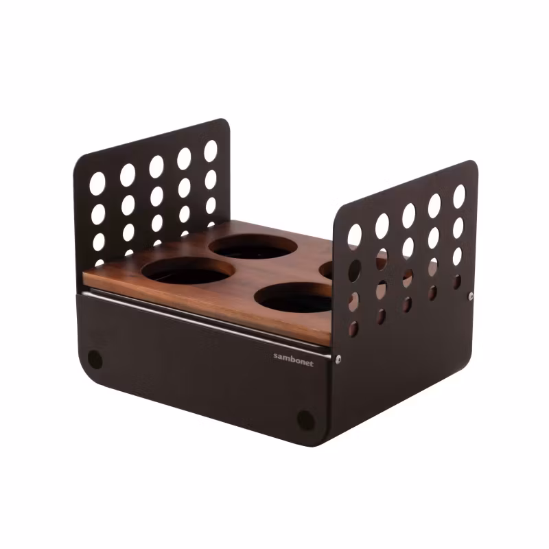 Kyldisplay för 4 burkar eller kannor med tillbehör 34x27,3x25cm svart, 1st/frp FRANKHUGO