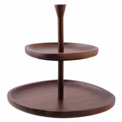 Serveringsfat 2-vånings D 18-26,5cm H 25,5cm trä, 1st/frp FRANKHUGO