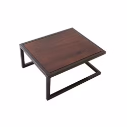 Ställning 35,5x29,5cm H 16cm trä med ram i svart metall, 1st/frp FRANKHUGO