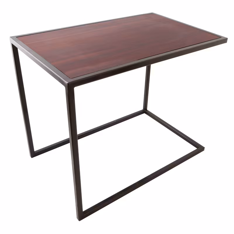 Ställning 35,5x29,5cm H 26,5cm trä med ram i svart metall, 1st/frp FRANKHUGO