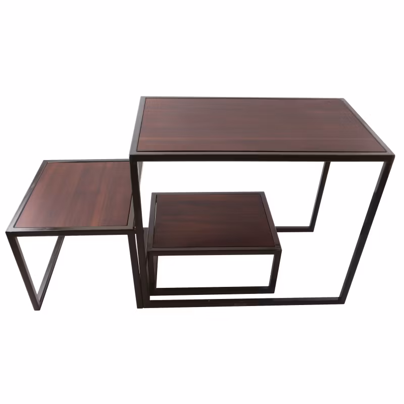 Ställning 35,5x29,5cm H 26,5cm trä med ram i svart metall, 1st/frp FRANKHUGO