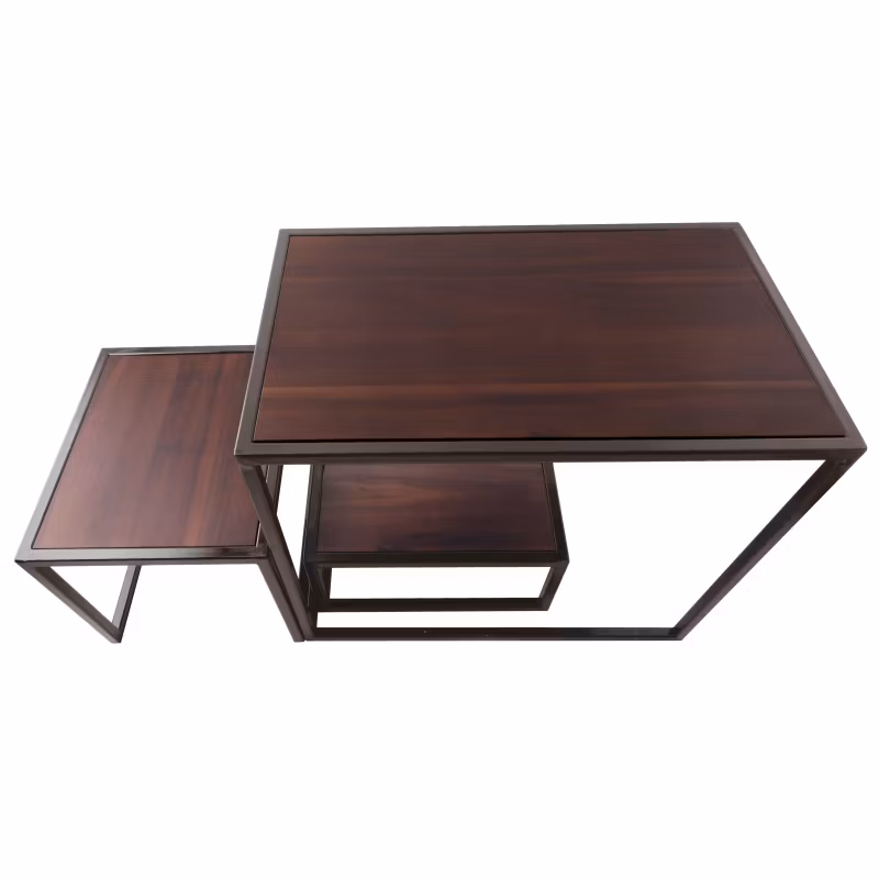 Ställning 35,5x29,5cm H 26,5cm trä med ram i svart metall, 1st/frp FRANKHUGO