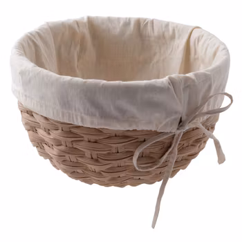 Skål D 30cm H 18cm konstrotting linnetygfodrad, 1st/frp FRANKHUGO