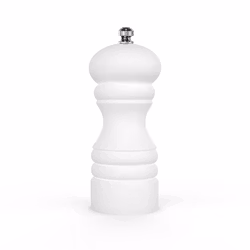 Kryddkvarn matt vit 12 cm med ett S för salt, 1st/frp FRANKHUGO