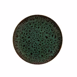 Blocho Daisy Tallrik flat rund 20,5 cm med grönsvart dekor samt relieff, 6 st/frp