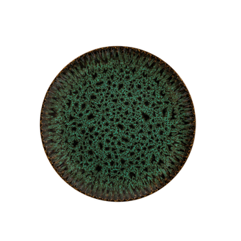 Blocho Daisy Tallrik flat rund 20,5 cm med grönsvart dekor samt relieff, 6 st/frp