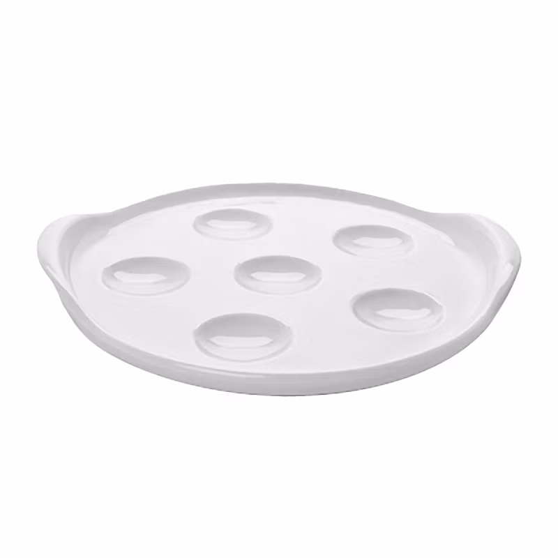 Snigelfat 19cm med sex hål i porslin, 1 st/frp FRANKHUGO