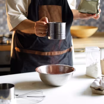 Pudersikt rostfri D120mm H130mm, 1st/frp FRANKHUGO