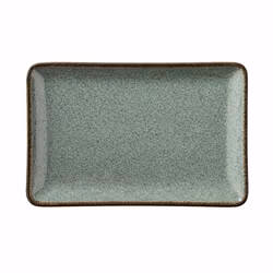 Blocho Pearl Tan Tallrik flat 30X22cm gråblå, 6 st/frp