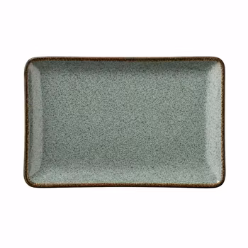 Blocho Pearl Tan Tallrik flat 30X22cm gråblå, 6 st/frp