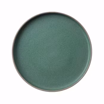 Flat tallrik med hög kant 26,5 cm Sandie Green stengods 4st/frp FRANKHUGO