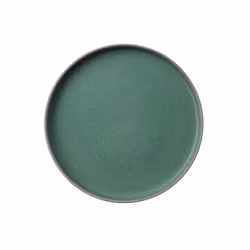 Flat tallrik med hög kant 20 cm Sandie Green stengods 4st/frp FRANKHUGO