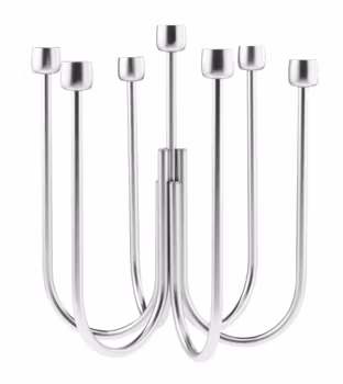 Ljusstake för 7 ljus D 25 cm, H 30 cm Kyma silverpläterad, 1 st/frp FRANKHUGO
