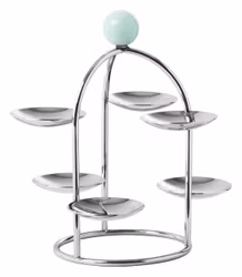 Kakfat med 6 små skålar, H 19 cm Penelope S/Steel, 1 st/frp FRANKHUGO