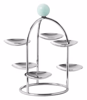 Kakfat med 6 små skålar, H 19 cm Penelope S/Steel, 1 st/frp FRANKHUGO