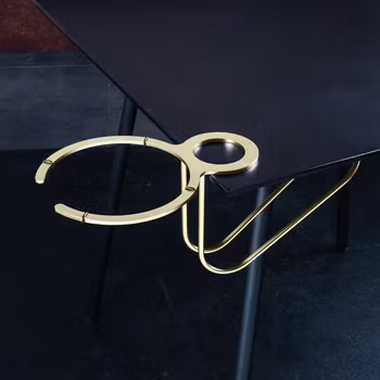 Bordsfäste för vinkylare 17,6 cm Penelope diamant pvd champagne, 1 st/frp FRANKHUGO