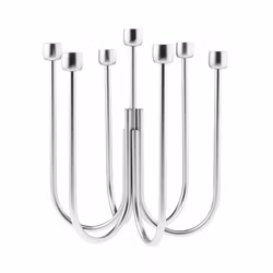 Ljusstake för 7 ljus D 25 cm, H 30 cm Kyma silverpläterad, 1 st/frp FRANKHUGO