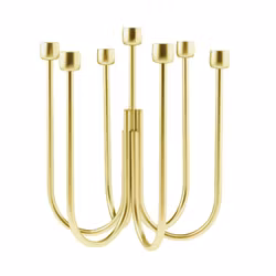 Ljusstake för 7 ljus D 25 cm, H 30 cm Kyma pvd guld, 1 st/frp FRANKHUGO
