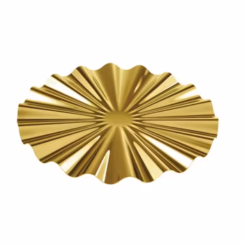 Uppläggningsfat D 33 cm, H 0,6 cm Kyma pvd guld, 1 st/frp FRANKHUGO