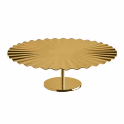 Ställ D 28 cm, H 8,5 cm Kyma pvd guld, 1 st/frp FRANKHUGO