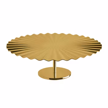 Ställ D 28 cm, H 8,5 cm Kyma pvd guld, 1 st/frp FRANKHUGO