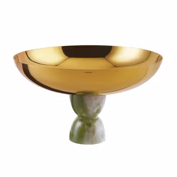 Skål på fot D 26 cm, H 15,3 cm Madame pvd guld, 1 st/frp FRANKHUGO