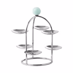 Kakfat med 6 små skålar, H 19 cm Penelope S/Steel, 1 st/frp FRANKHUGO