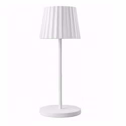 Lampa vit laddbar D15cm H35cm, 1 st/frp FRANKHUGO