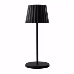 Lampa svart laddbar D15cm H35cm, 1 st/frp FRANKHUGO