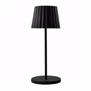 Lampa svart laddbar D15cm H35cm, 1 st/frp FRANKHUGO