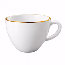 Blocho Bistro Kaffekopp vit med guldrand 20cl, 24 st/frp