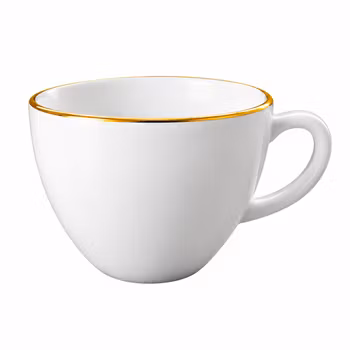 Blocho Bistro Kaffekopp vit med guldrand 20cl, 24 st/frp