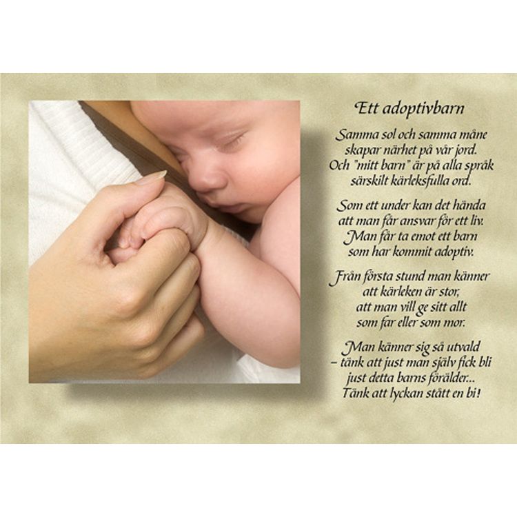 Diktkort med text av Siv Andersson - Ett adoptivbarn. Foto: Per Johansson. Kortbutiken säljer detta vykort.