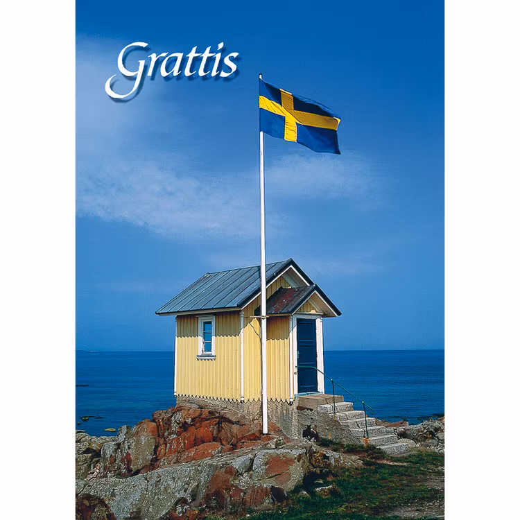 Grattis - Flaggan i topp